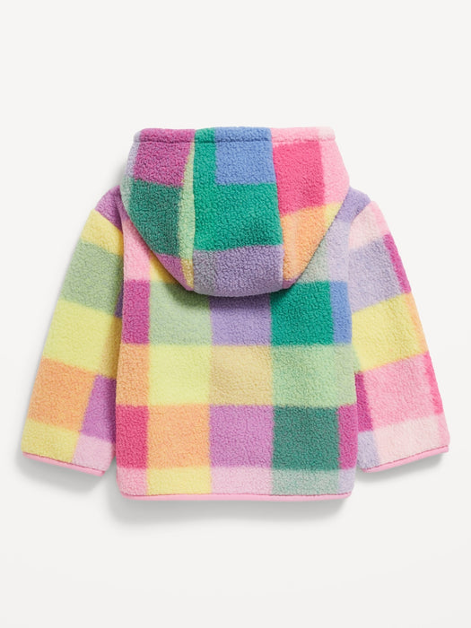 Oversized Printed Hooded Jacket for Toddler Girls