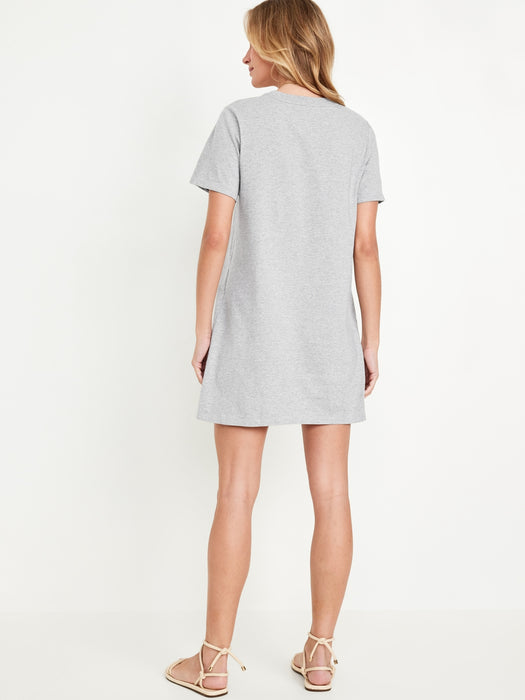 Crew-Neck Mini T-Shirt Dress