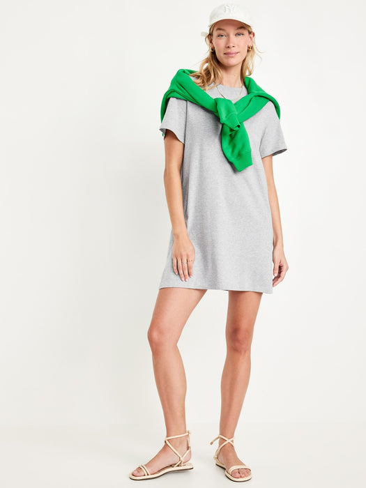 Crew-Neck Mini T-Shirt Dress