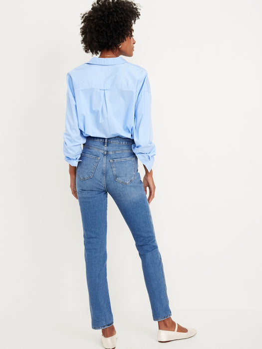 High-Waisted Vintage Slim Jeans