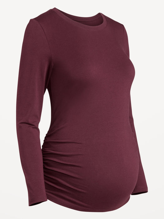 Maternity Long Sleeve Crew Neck T-Shirt