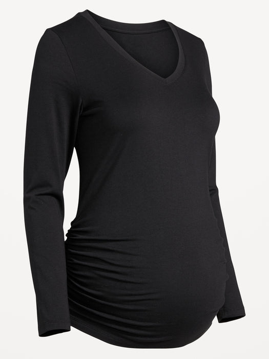 Maternity V-Neck Long-Sleeve T-Shirt