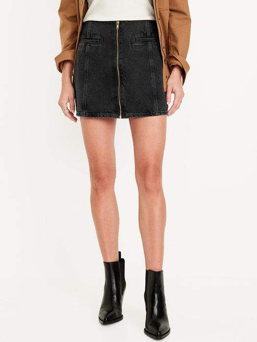 Mid-Rise OG Jean Mini Skirt