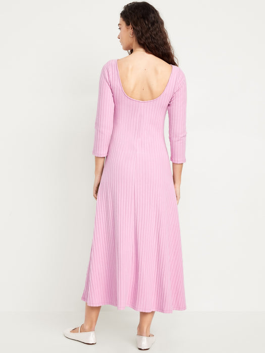Fit & Flare Ribbed Maxi Dress GAP (International) Fit & Flare Ribbed Maxi Dress GAP (International)