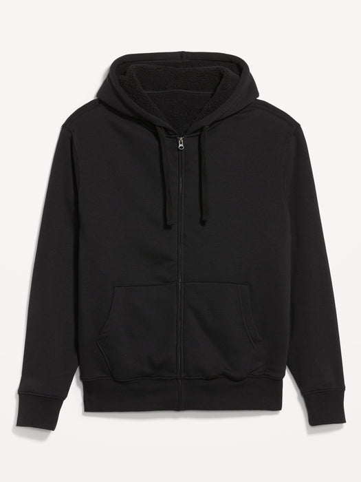 Sherpa-Lined Zip Hoodie