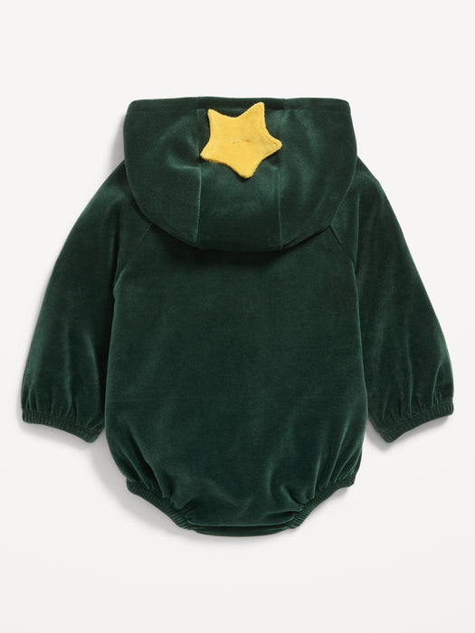 Unisex "Holiday Tree" Costume Hooded One-Piece Romper for Baby