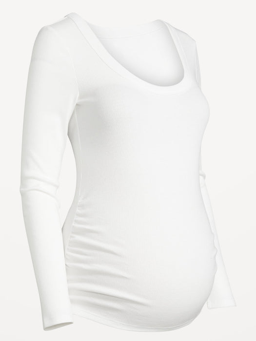 Maternity Long-Sleeve Ribbed T-Shirt