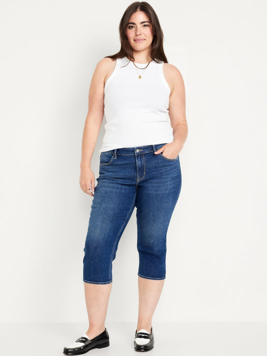 Mid-Rise Wow Capri Jeans