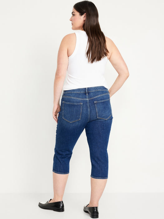 Mid-Rise Wow Capri Jeans