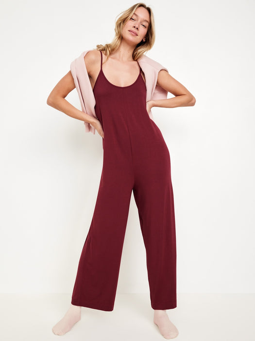 Knit Jersey Pajama Jumpsuit