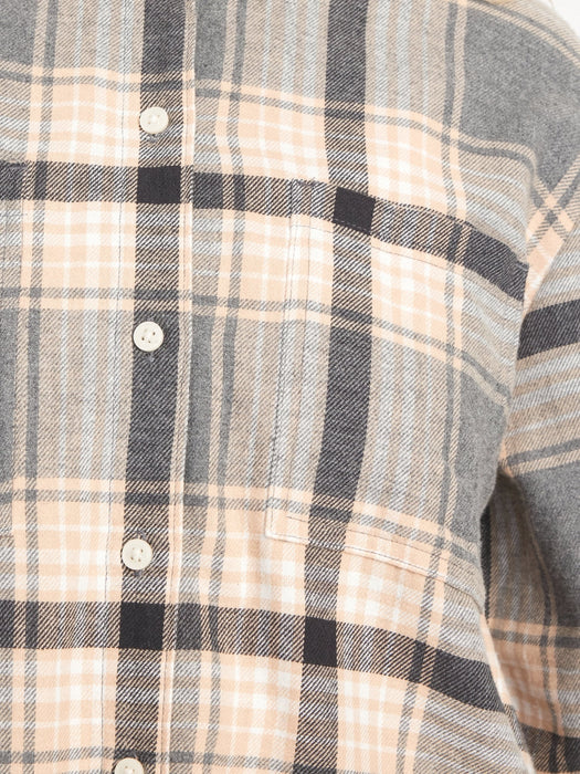 Flannel Boyfriend Button-Down Shirt