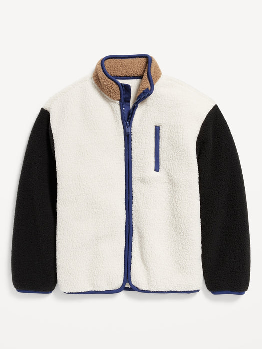 Full-Zip Sherpa Jacket for Boys