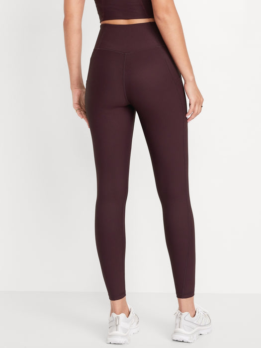 High-Waisted PowerSoft Rib Pocket Leggings