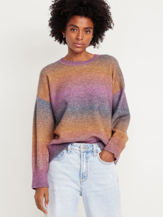 Cozy Crew-Neck Ombré Sweater