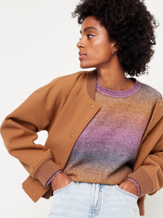 Cozy Crew-Neck Ombré Sweater