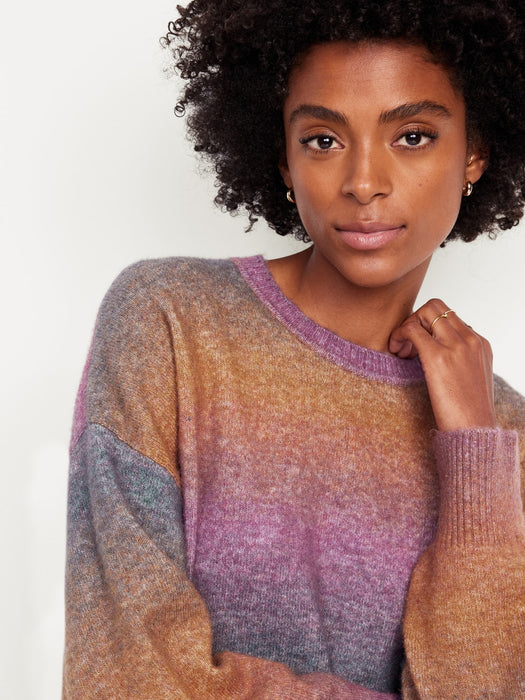 Cozy Crew-Neck Ombré Sweater