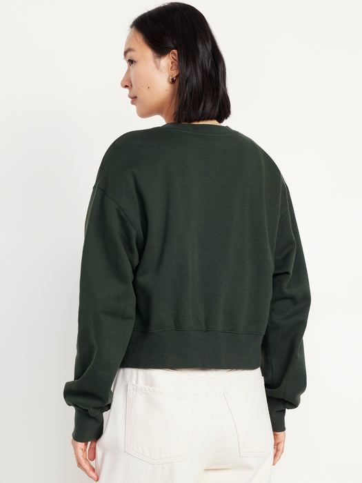SoComfy Graphic Drop-Shoulder Crew-Neck Sweatshirt