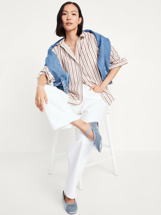 Oversized Button-Down Boyfriend Shirt