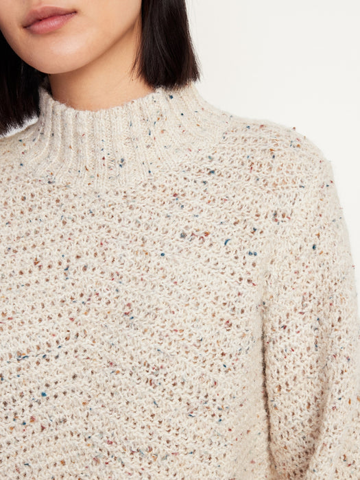 Mock-Neck Crop Sweater