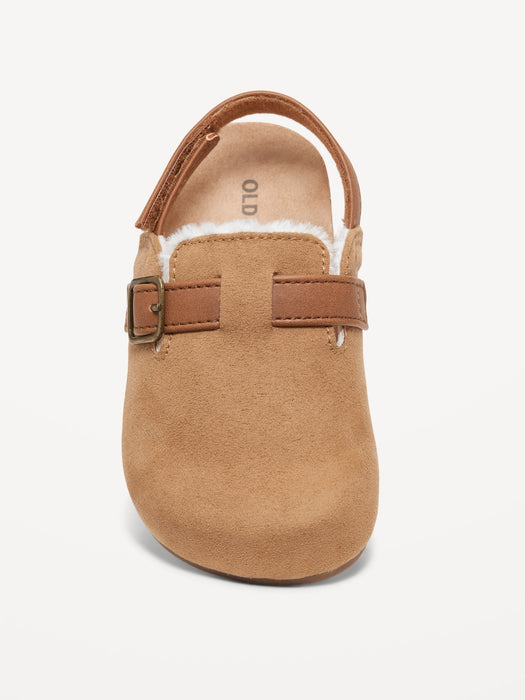 Unisex Faux-Suede Buckled Clog Shoes for Toddler