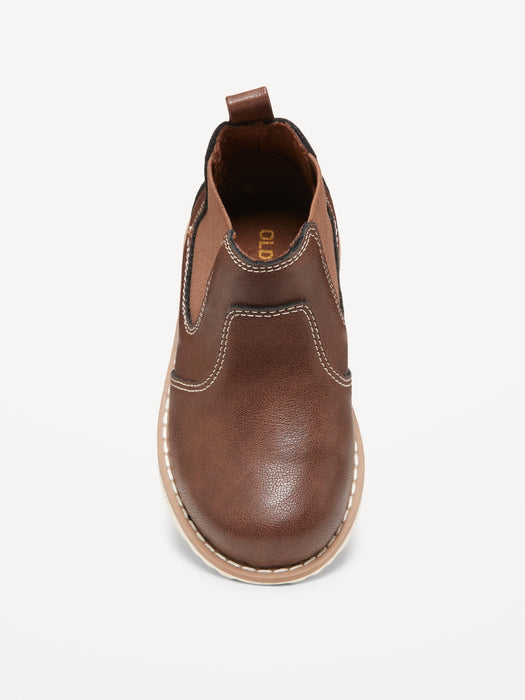 Faux-Leather Chelsea Boots for Toddler Boys