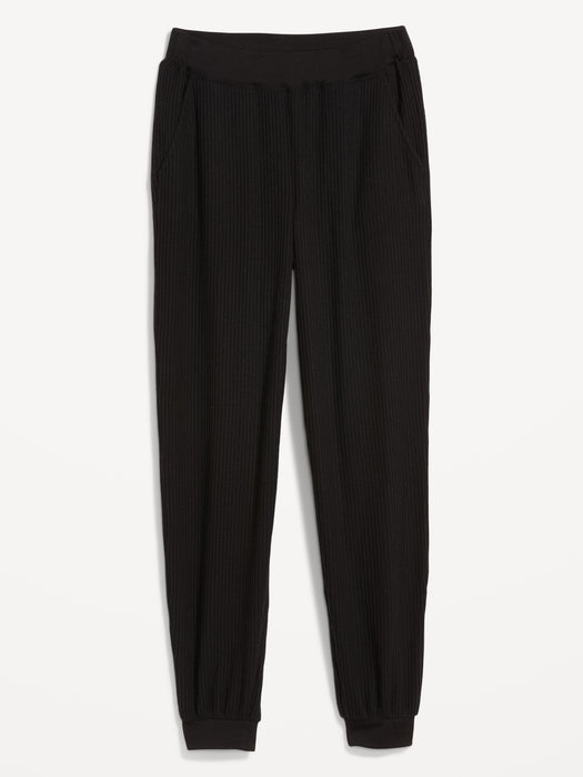 High-Waisted Waffle Lounge Joggers