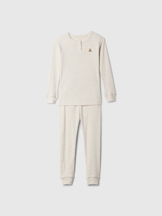 Baby & Toddler Organic Brushed Cotton Henley PJ Set