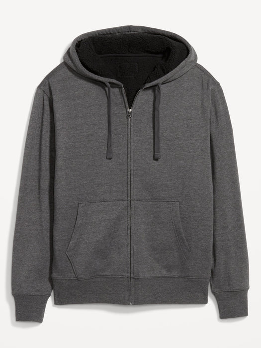 Sherpa-Lined Zip Hoodie
