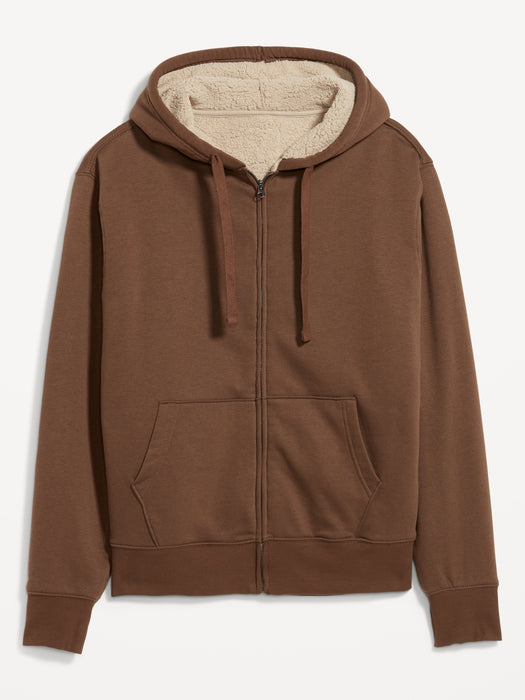 Sherpa-Lined Zip Hoodie