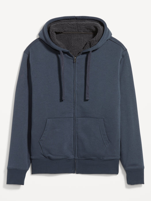 Sherpa-Lined Zip Hoodie