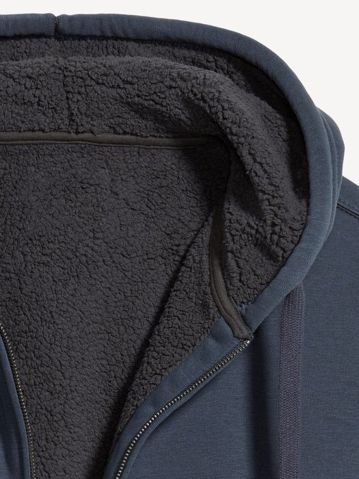 Sherpa-Lined Zip Hoodie