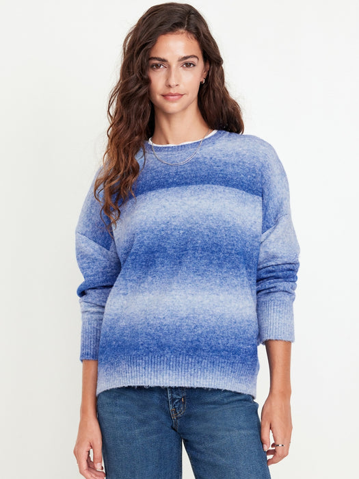 Cozy Crew-Neck Ombré Sweater