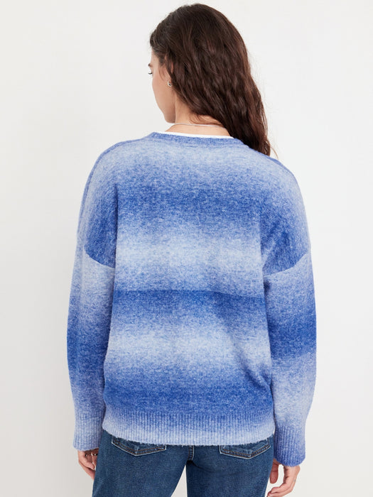 Cozy Crew-Neck Ombré Sweater