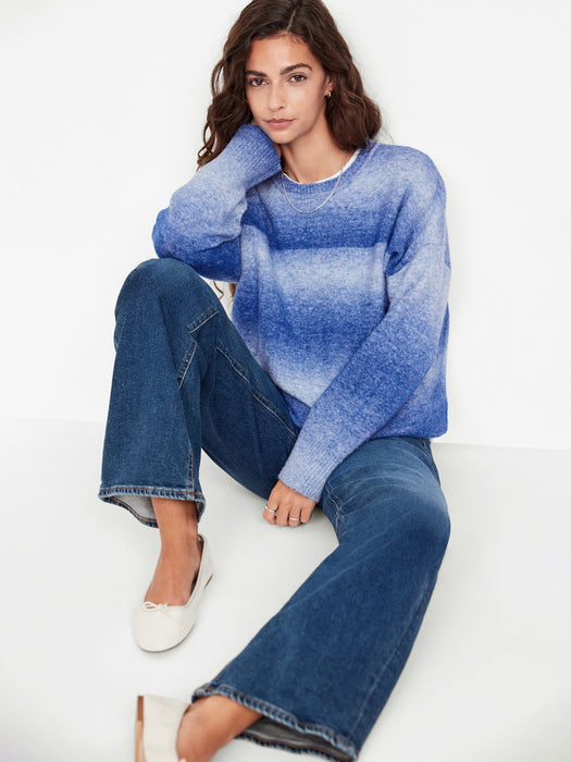 Cozy Crew-Neck Ombré Sweater