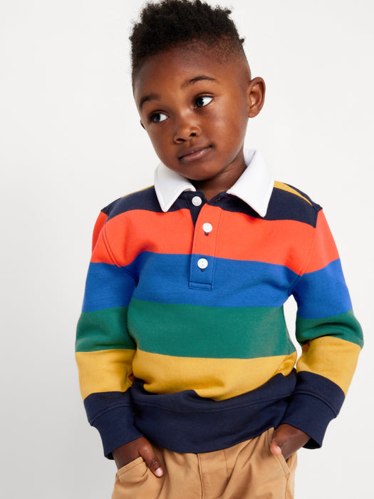 Cozy Long-Sleeve Collared Sweater for Toddler Boys