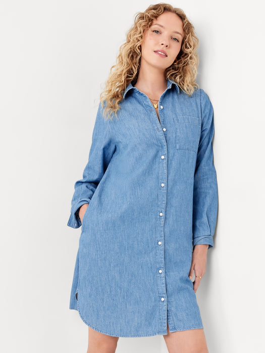 Jean Mini Shirt Dress