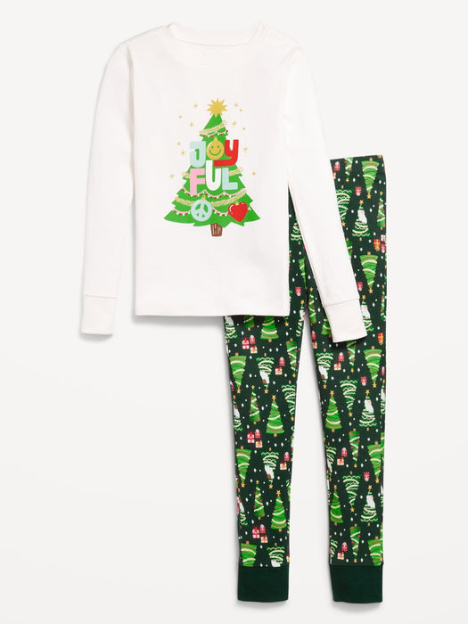 Gender-Neutral Graphic Snug-Fit Pajama Set for Kids