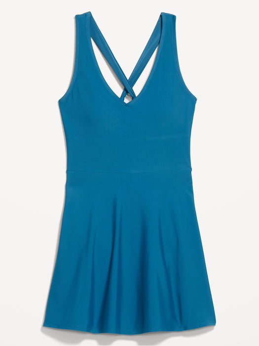 Matte Tie-Back Swim Dress