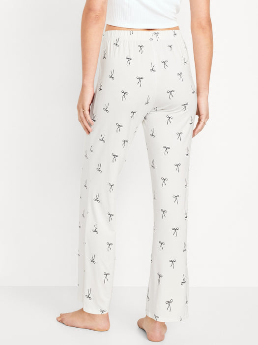 Mid-Rise Knit Jersey Pajama Pant