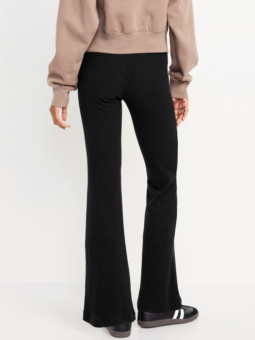 High-Waisted Cozy Ribbed Flare Leggings