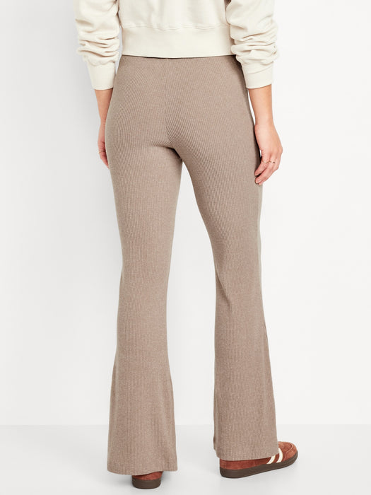 High-Waisted Cozy Ribbed Flare Leggings