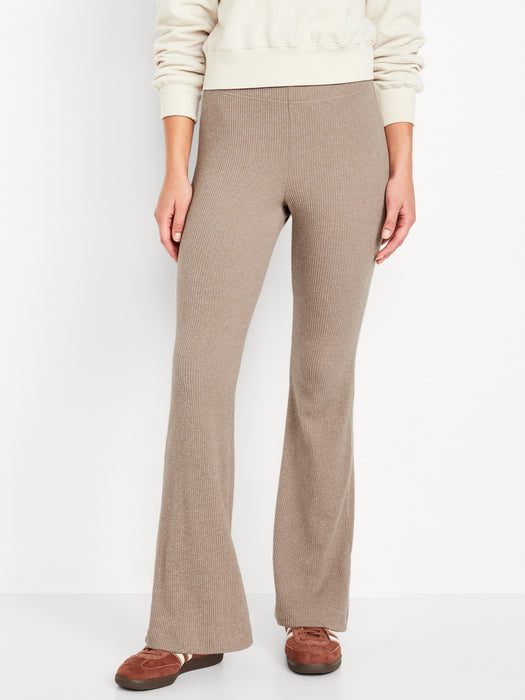 High-Waisted Cozy Ribbed Flare Leggings