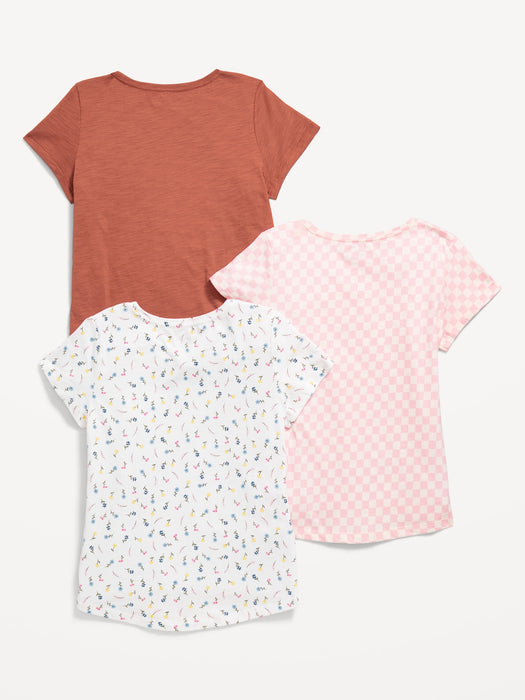 Softest Short-Sleeve T-Shirt 3-Pack for Girls