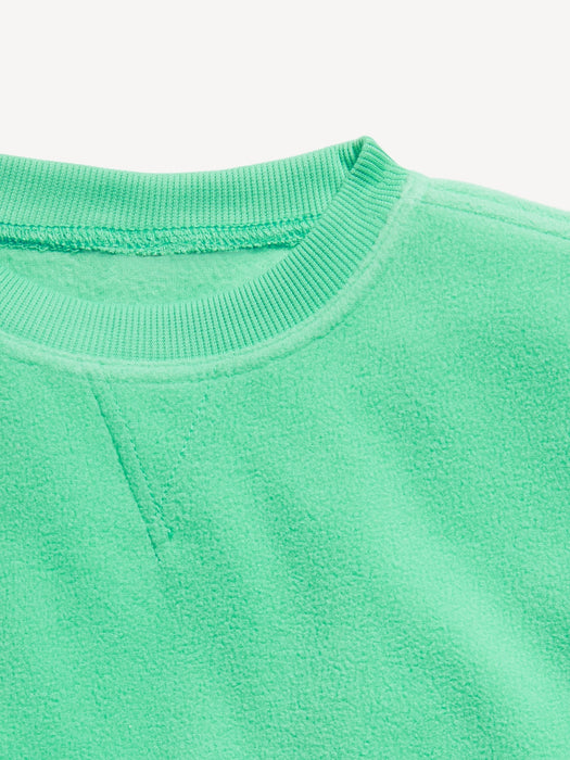 Long-Sleeve Microfleece Crew-Neck Sweatshirt for Girls