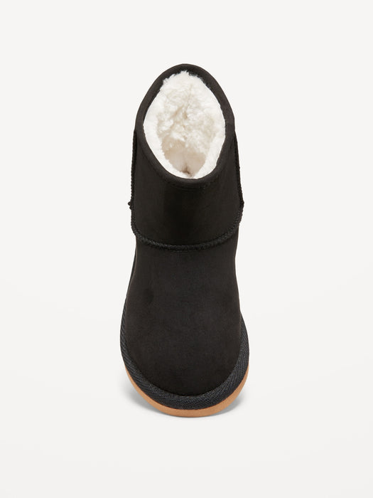 Faux-Suede Faux-Fur Lined Boots for Toddler Girls