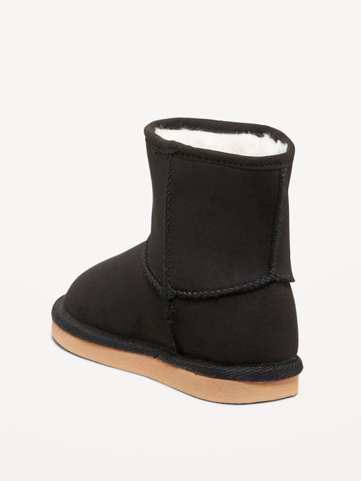 Faux-Suede Faux-Fur Lined Boots for Toddler Girls