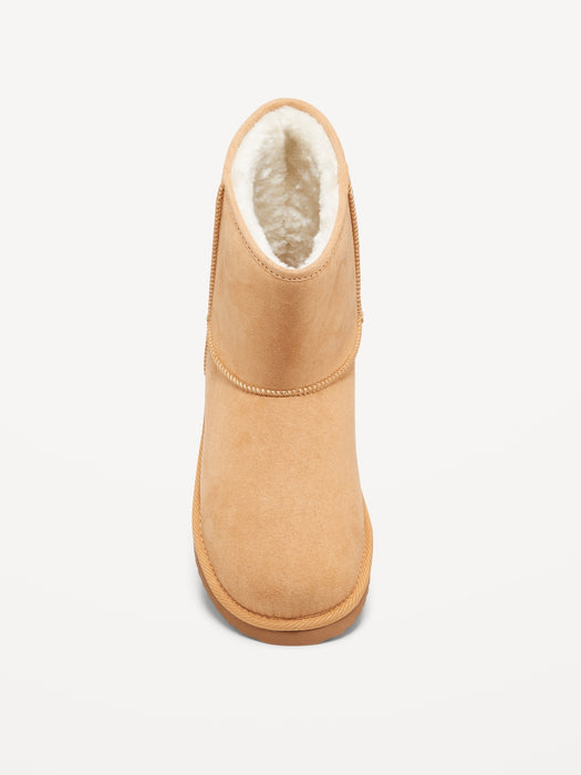 Faux-Suede Faux-Fur Lined Boots for Girls