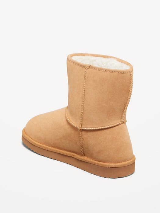Faux-Suede Faux-Fur Lined Boots for Girls