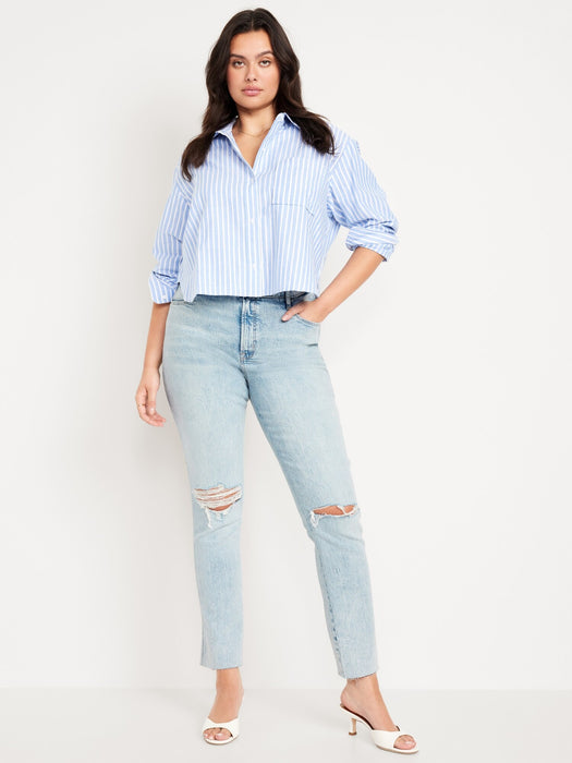 High-Waisted Vintage Slim Jeans