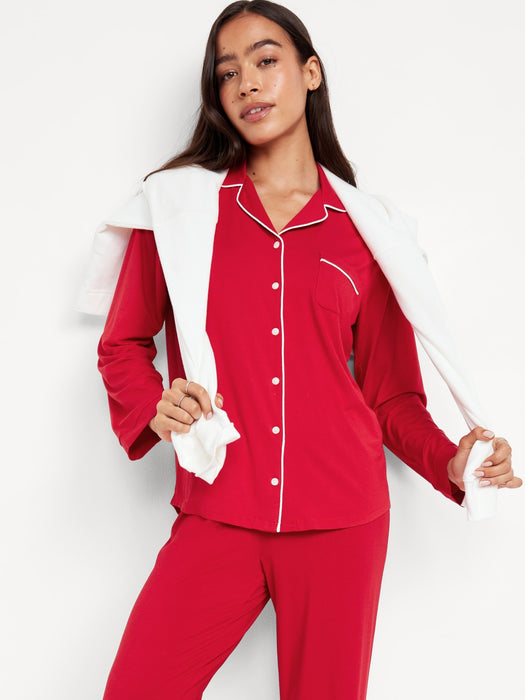 Knit Jersey Pajama Pant Set